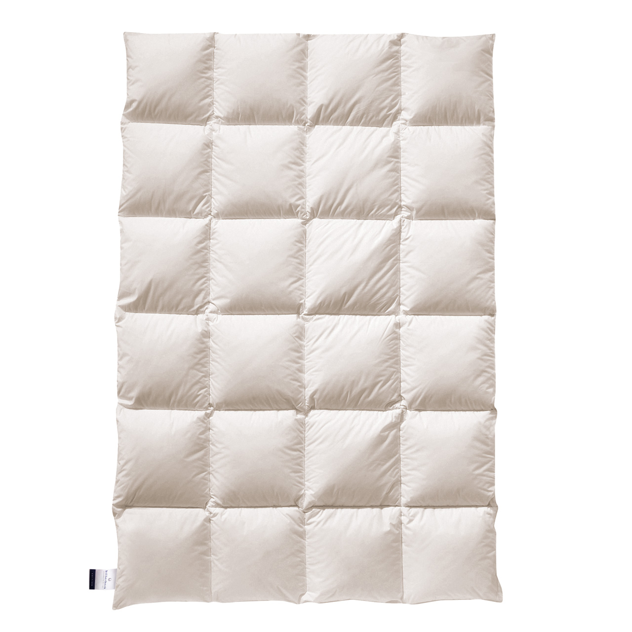 billerbeck organic down duvet Frieda in size 135x200 cm, warmth level warm, quilted duvet in white